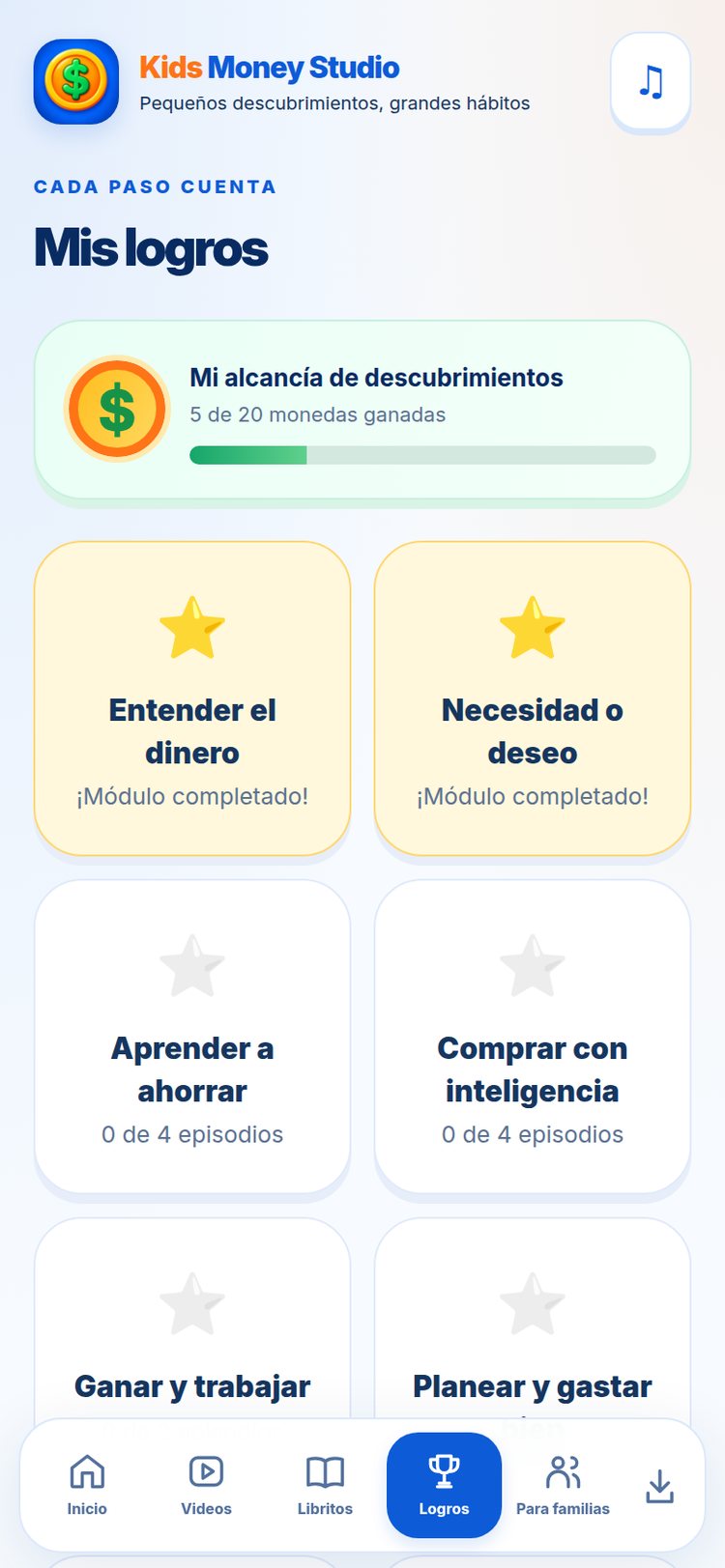 Pantalla real de la aplicación: Después, la familia acompaña.